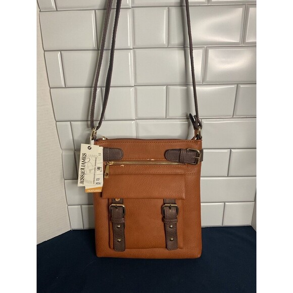 Jesse James Ladies Concealed Carry Purse Brown Leather - Picture 1 of 8